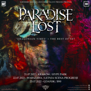 Read more about the article Paradise Lost, Kraków-Warszawa-Gdańsk, 21-23.07.2022, (Koncerty – polecane wydarzenia)