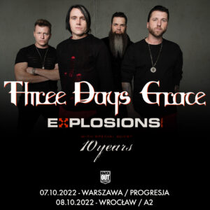 Read more about the article Three Days Grace (support: 10 YEARS), Warszawa-Wrocław, 7-8. 10.2022 [Koncerty- polecane wydarzenia]