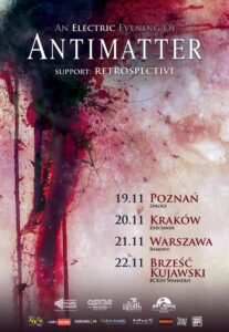Read more about the article Antimatter (support: Retrospective), Poznań-Kraków-Warszawa-Brześć Kujawski, 19-22.11.2022 [Koncerty-polecane wydarzenia]