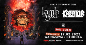 Read more about the article Lamb Of God, Kreator, klub Stodoła, Warszawa, 17.02.2023 [Koncert – polecane wydarzenie], org. Knock Out Productions