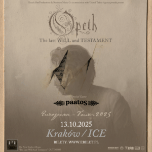 Read more about the article Opeth  (+ Paatos) | 13.10.25 | Kraków (ICE)| org: Knock Out Productions