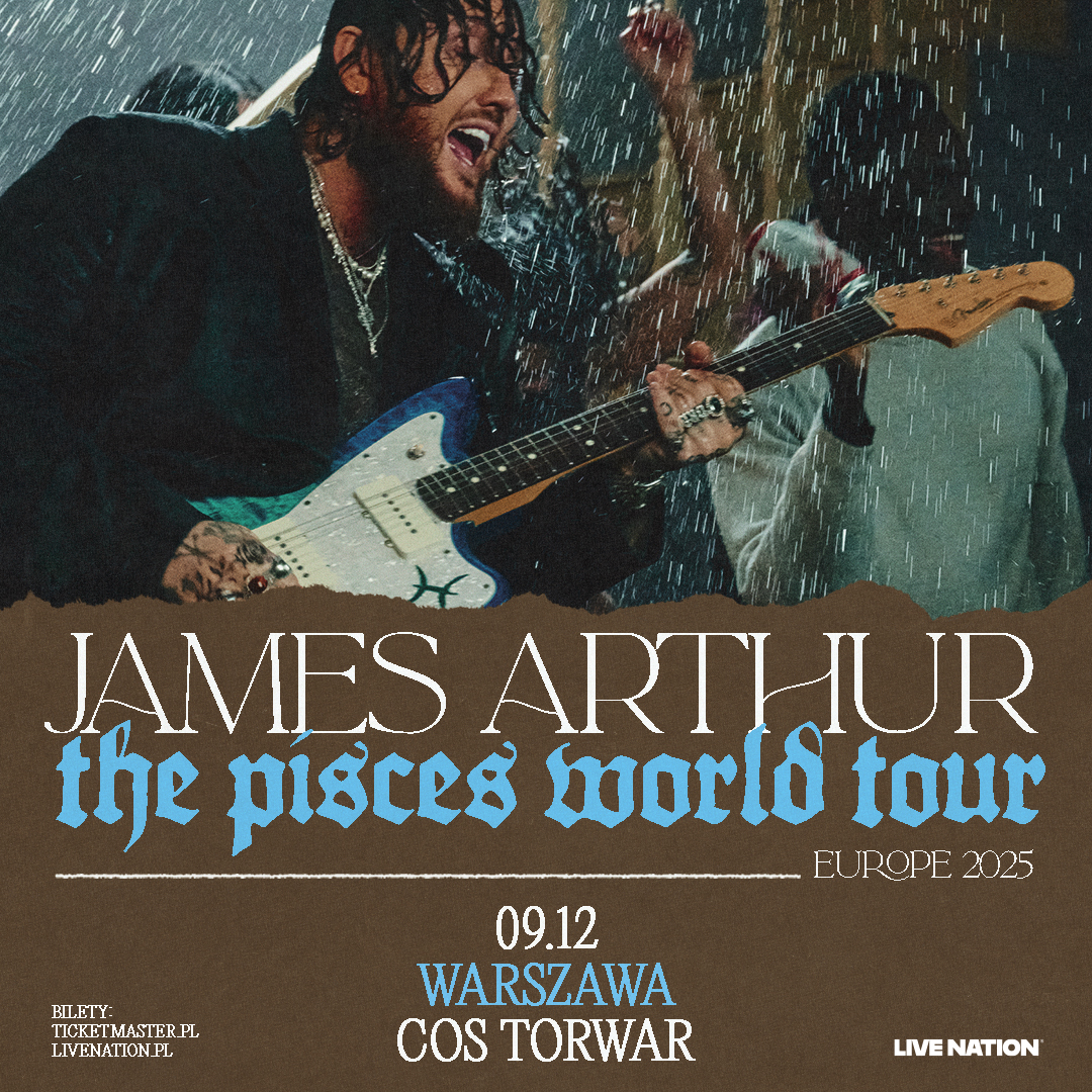 Read more about the article James Arthur | 09.12.2025 | Warszawa, COS Torwar  | org. Live Nation Polska